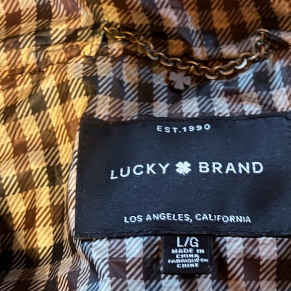 Lucky Brand Plaid Cropped Puffer Jacket – Neutral Academia Vibe - Picture 3 of 4